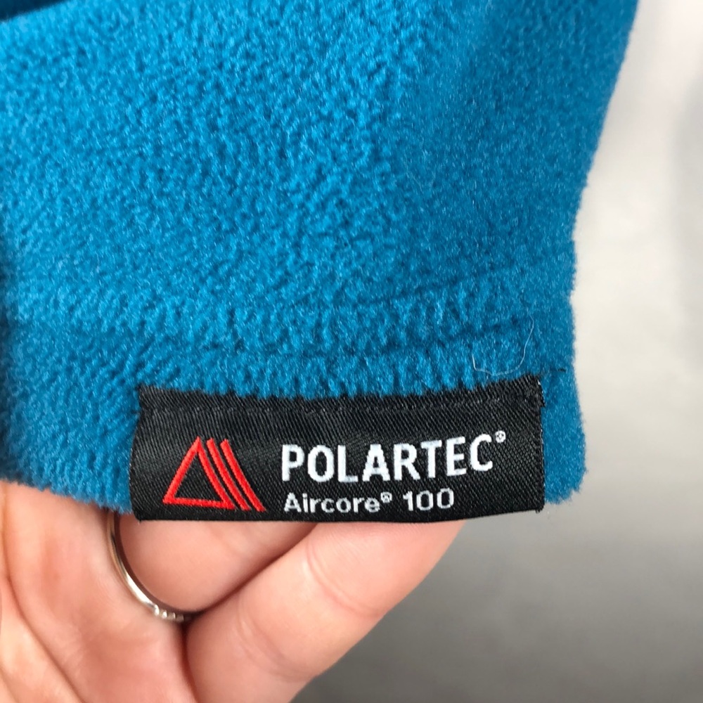 Land’s End teal fleece half zip fleece size large - Picture 2 of 5